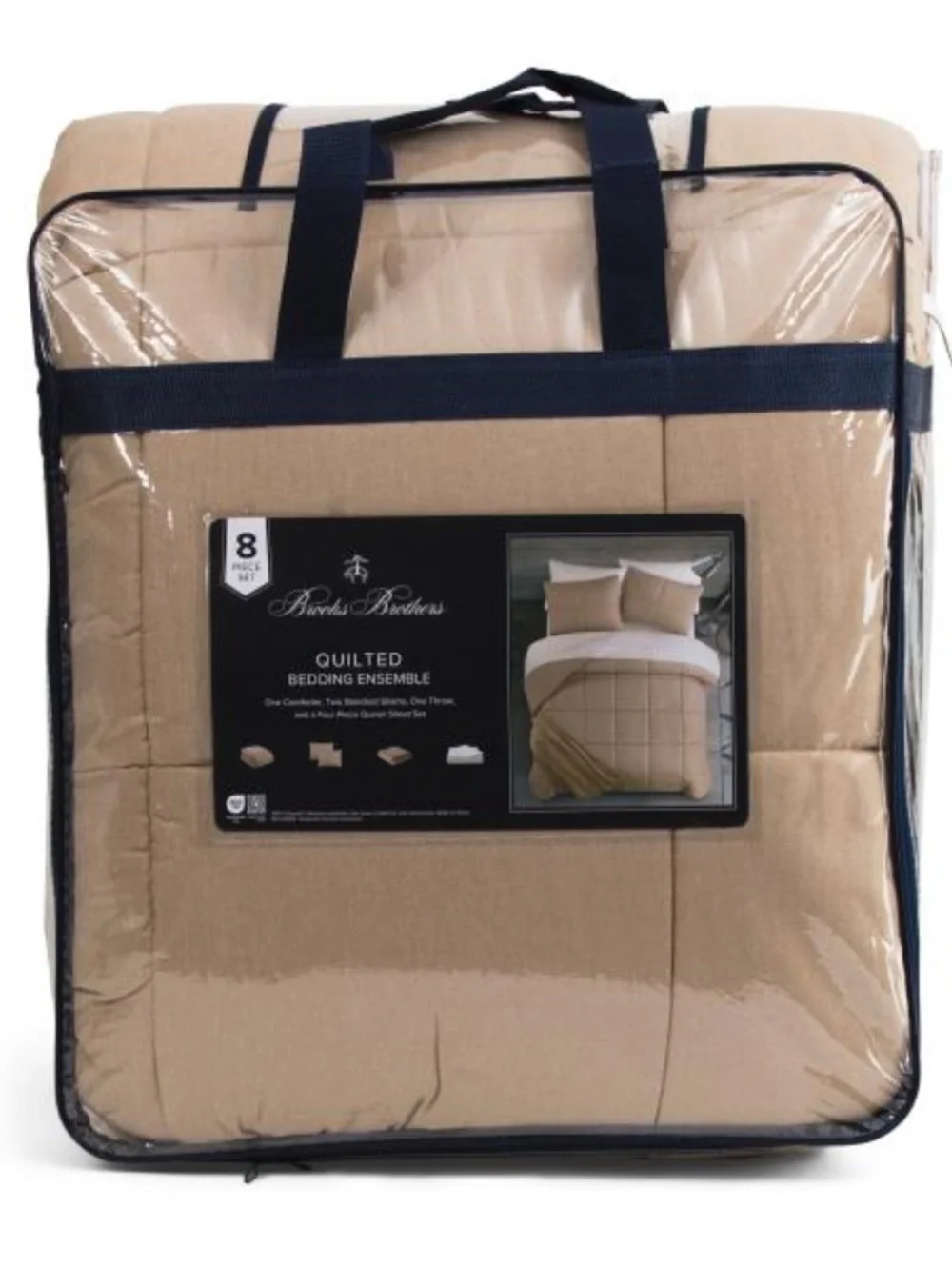Brooks Brothers Tan 8-Piece Comforter Set